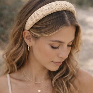 Ivory woven Padded Headband - Women's Accessory hair
